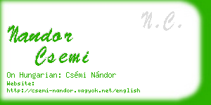 nandor csemi business card